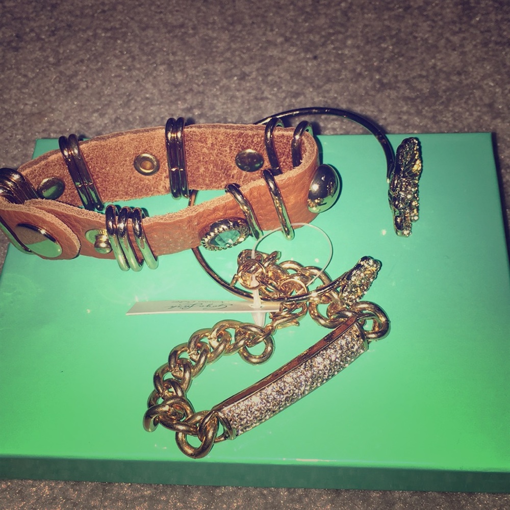 Gogo lush brown and gold bracelet set